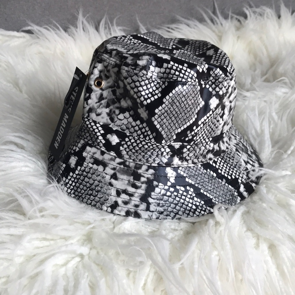 Steve Madden vegan snakeskin bucket hat